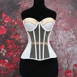 Sexy Mesh Corset Tops Lace Up Bustiers Body Shaper